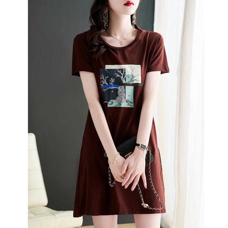 

Firstview Women s Urban Casual Short Sleeve Dress L