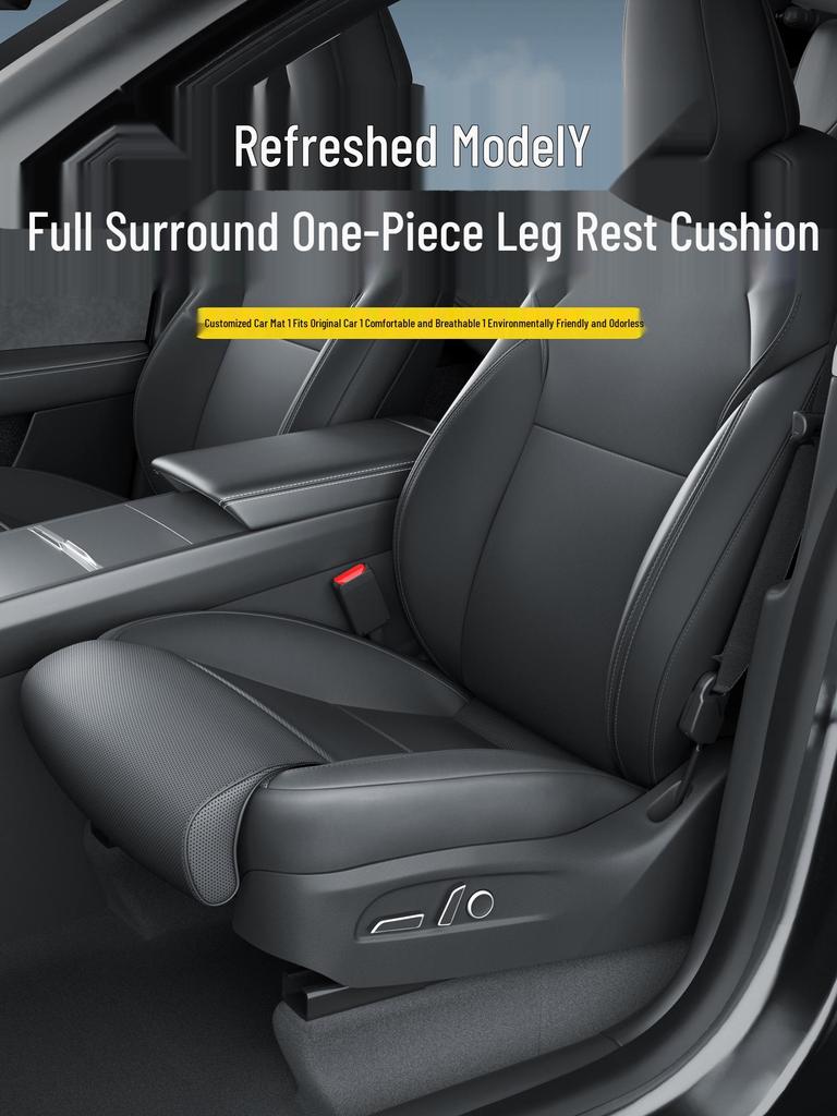 Cuscino e Coprisedile Compatibili per Tesla Model Y/Model 3 con Estensione Gambe e Poggiapiedi