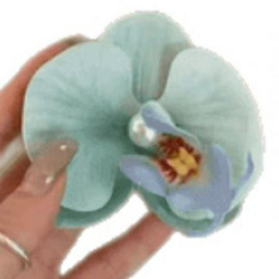 Butterfly Orchid Flower Hair Clip for Women - Side Bangs Clip with Free Shipping