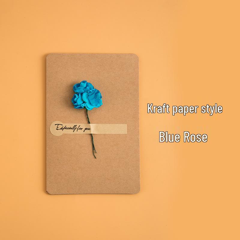 3D Dried Flower Handwritten Greeting Card for Teacher's Day, Love Letters, or Birthday – Perfect for Couples