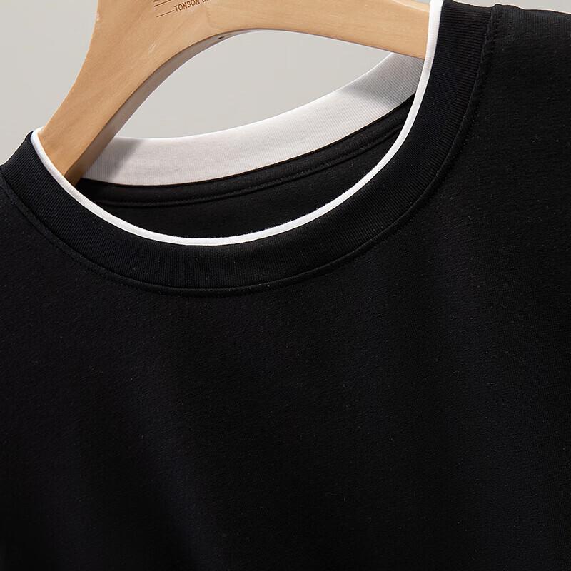Damen Farbblock Slim Fit Kurzarm T-Shirt