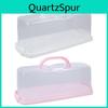 Contenitore per Fette Organizzatore per Torte Trasparente Con Coperchio Per Tostature Prodotti da Forno Rettangolare Scatola per Trasporto Pane