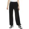 Nike Solide Logo-Print Cordhose Weite Beine Lange Hose Gespaltene Sporthose Damen Hose Schwarz DQ5922-010