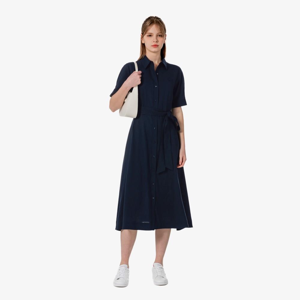[Lacoste] Women's Linen Shirt Dress EF319E-56G166