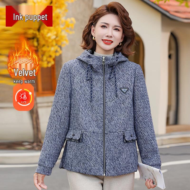 

Mo Ou Mama Women s Plus Velvet Casual Jacket 2XL