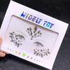 Waterproof 3D Rhinestones Sticker Fake Tattoo Glue Free Crystal Facials Sticker Beauty Colorful Temporary Tattoo Sticker Women