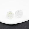 Resin Transparent 3D Flower Big Stud Earring for Women Personality Creative Lovely Simple Wedding Jewelry Girl Gift Brincos