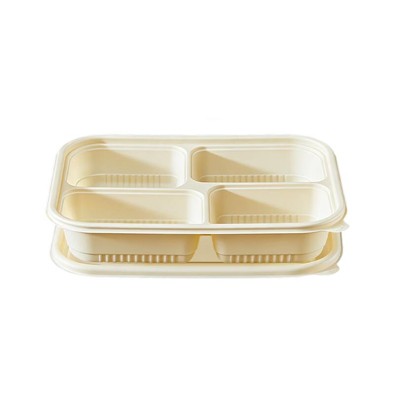 Biologisch abbaubare Einweg-Mittagessensbox mit 4 Fächern