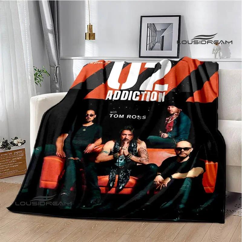 U2 Banda Rock retrò Coperte stampate coperta da picnic Calde coperte di flanella coperte per letti rivestimenti per letti Regalo di compleanno