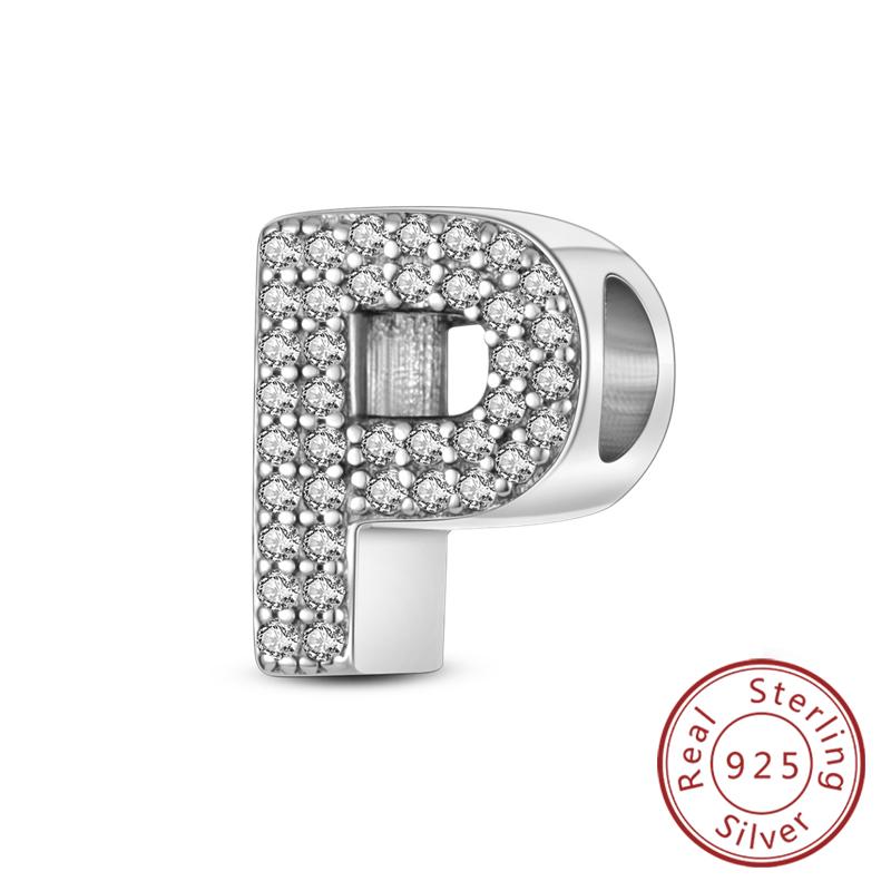 Charms Passen Auf Original Armband A-Z Alphabet Charms Perlen Kupfer 26 Buchstaben Charm Für Frauen Mädchen Diy Feiner Schmuck Geschenk