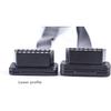 Low Profile OBD 2 OBD Ii Male To Female Ribbon Extension Diagnostic Cable 16P Connected Fully For Scan Tool Code Reader 1Ft/30Cm