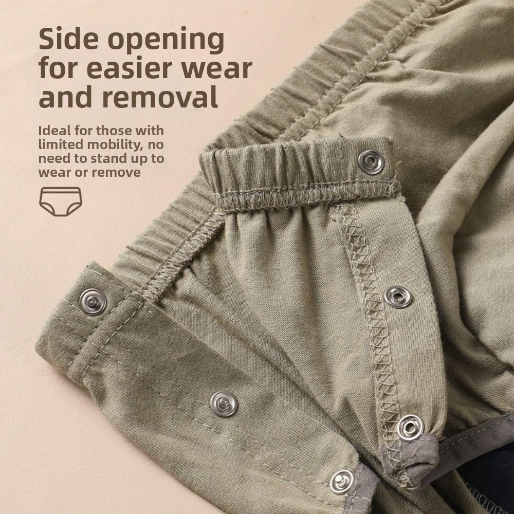 Anti-Side Leakage Washable Diaper Antibacterial Incontinence Underwear Elderly Care