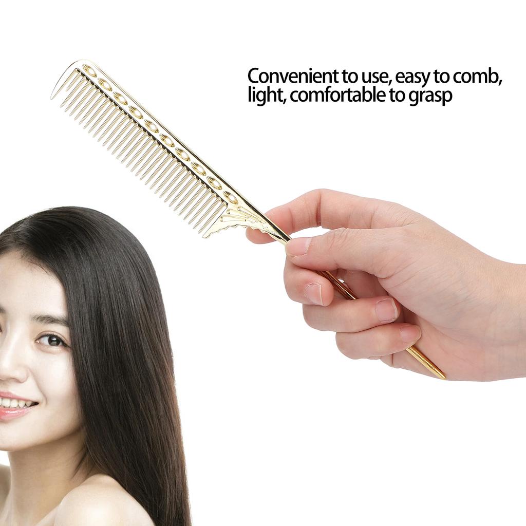 Professional Rat Tail Hair Comb Salon Hairdressing Styling Comb Barber Aluminum Metal Comb