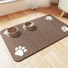 Dog Food Mat Pet Feeding Area Rug Absorbent Pet Placemat Quick Dry Water Dispenser Mat with Non-Slip Waterproof Rubber Backing for Food And Water Bowl