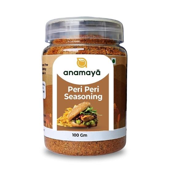 Anamaya Peri Peri Seasoning Powder 100 gms | Piri Piri Masala | Spice Level 3/5 | Pure & Natural Ingredients 100GM