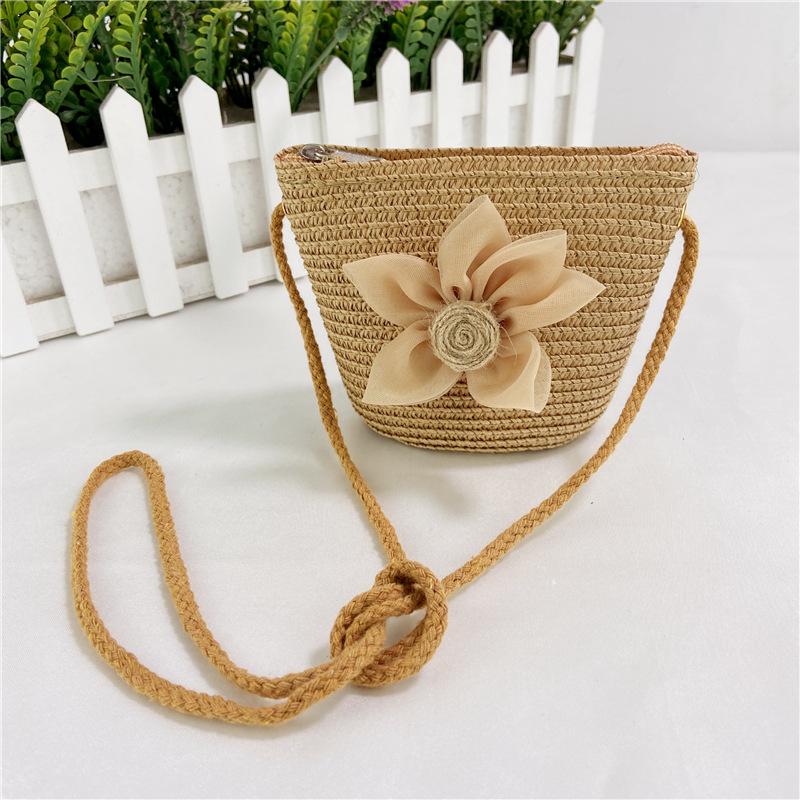 Kids Sun Hat Girls Spring Summer Straw Hat Sun Hat Sun Hat Princess Lace Flower Bag Beach Hat