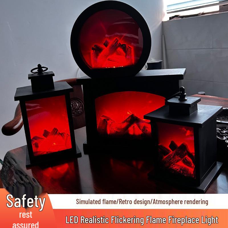 Creative LED Candlestick Lantern: Small Simulated Flame Home Decor Ornament
