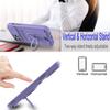 For iPhone 15 Pro Max Case Card Holder PC + TPU Phone Kickstand Cover with Lanyard