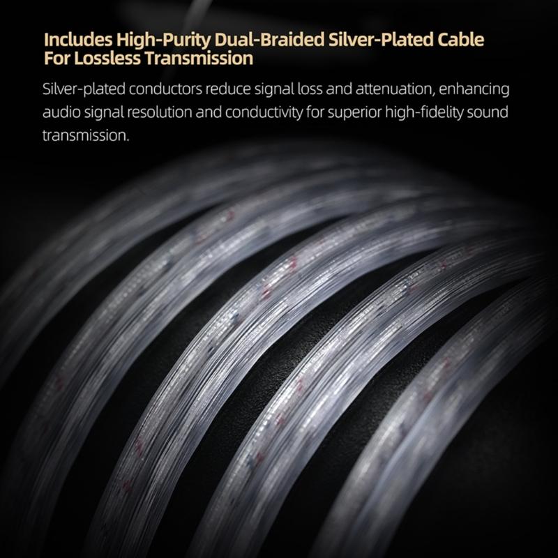 Professional Acoustics Tuning 3 Dynamic Driver Earphones Adjustable Rotating Design Braideds Cable For Audiophiles