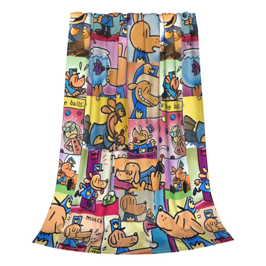 Dogman Collage Cool Manga Comic Flannel Throw Blankets Dog Blanket for Bed Couch Lightweight Bedding Throws