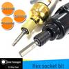 S2 Alloy Steel Extended Hex Socket Bit for Electric & Pneumatic Screwdrivers, High Hardness Square Head.