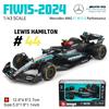 Bburago 1:43 Mercedes-AMG Petronas F1 Equipo W15 2024 # 44 Hamilton # 63 George Russell coche de aleación modelo fundido a presi