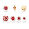 100Pcs Decorative Sew on Rhinestones Flower Shape Sew on Rhinestones for Clothing Dress Shoes Bag Hat and Sewing Project