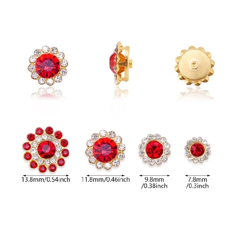 100Pcs Decorative Sew on Rhinestones Flower Shape Sew on Rhinestones for Clothing Dress Shoes Bag Hat and Sewing Project