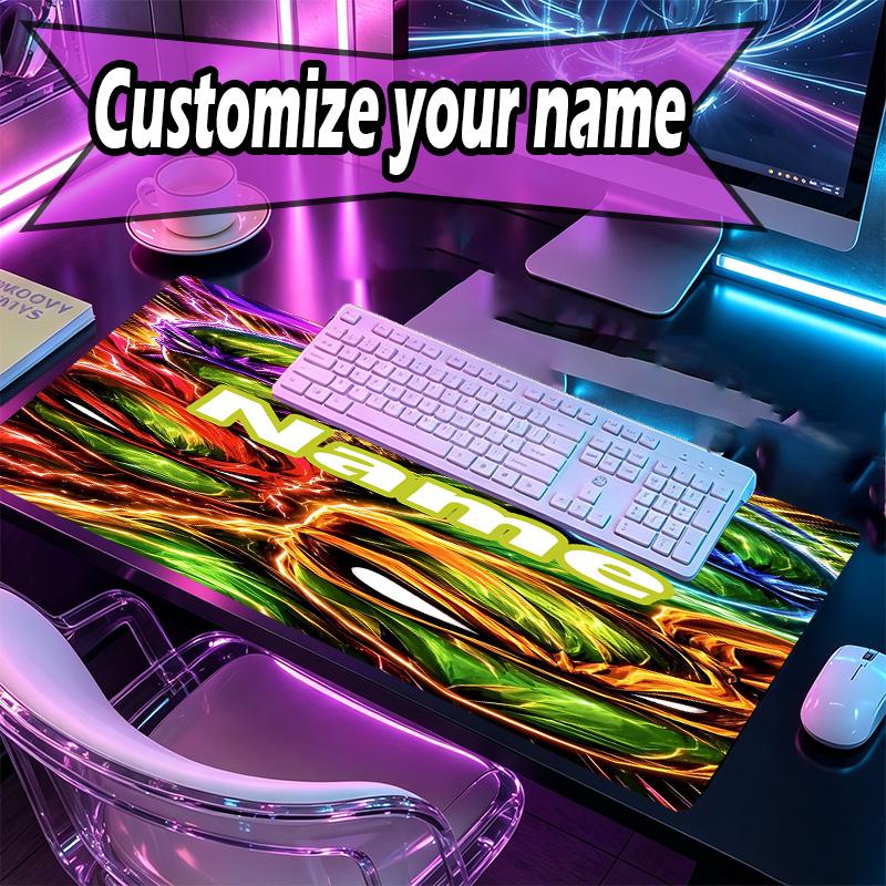 Custom Name Personalized Teenage Mutant Ninja Turtles Pattern Mousepad, Laptop PC Desk Mat, Decorative Desk Mat for Home Keyboard Pad Gift