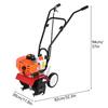 52cc Petrol Cultivator 2 Stroke 9000RPM 1.2L Fuel Tank 6-inch Working Depth 7.9-inch Tilling Width Digging 3HP/1.65kW Tiller