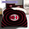 AC Milan logo  Pattern Bedding Quilt Set Quilt Cover Pillowcase Home Decoration Birthday Gift (1 * duvet cover + 2 * pillowcase, without core)
