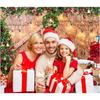Rural Christmas Barn Wooden Door Background Photography Props Christmas Tree Snow Scene Gift