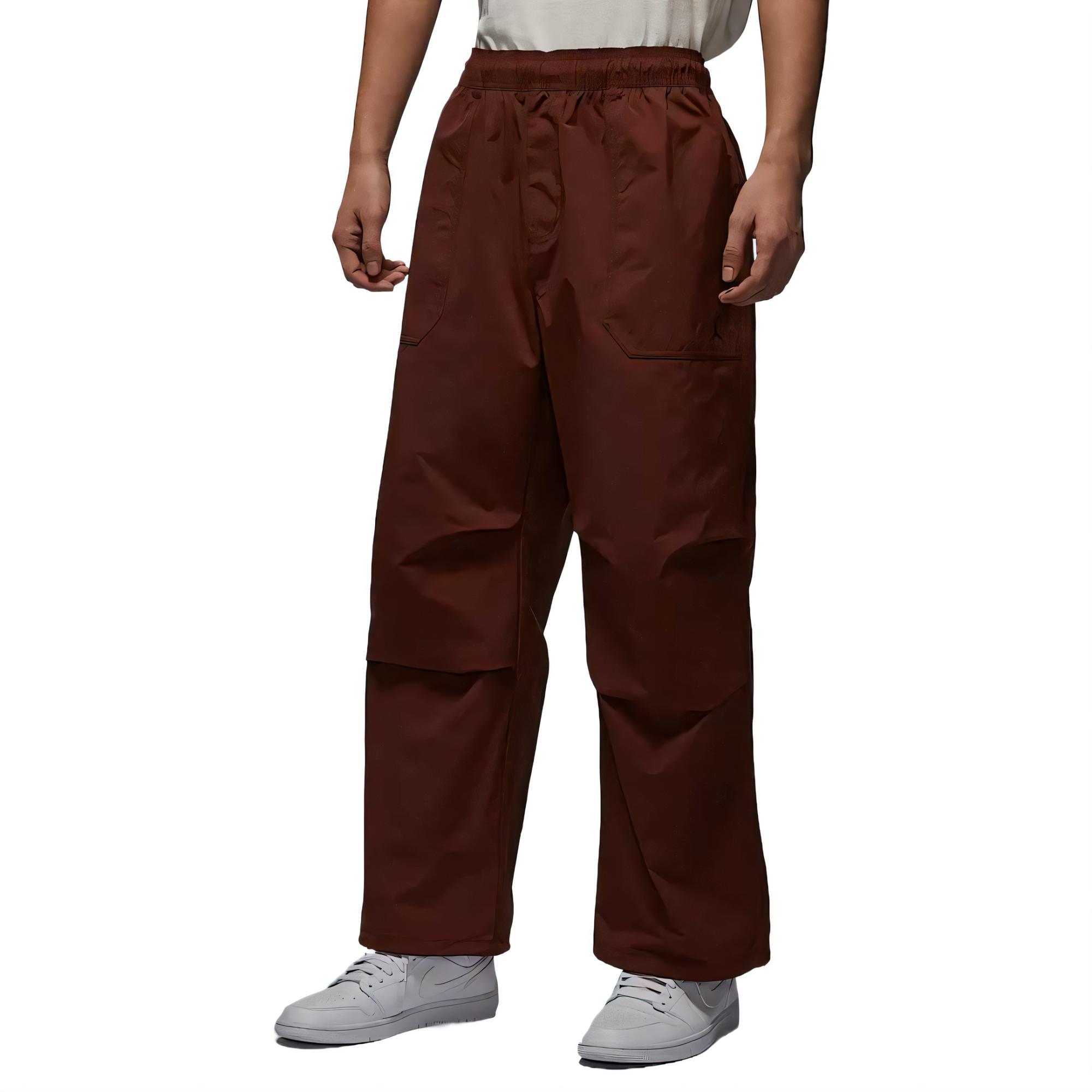 

Jordan Essentials Simple Brand Logo Embroidered Water-Resistant Woven Casual Pants Men pants Brown FV7307231 L