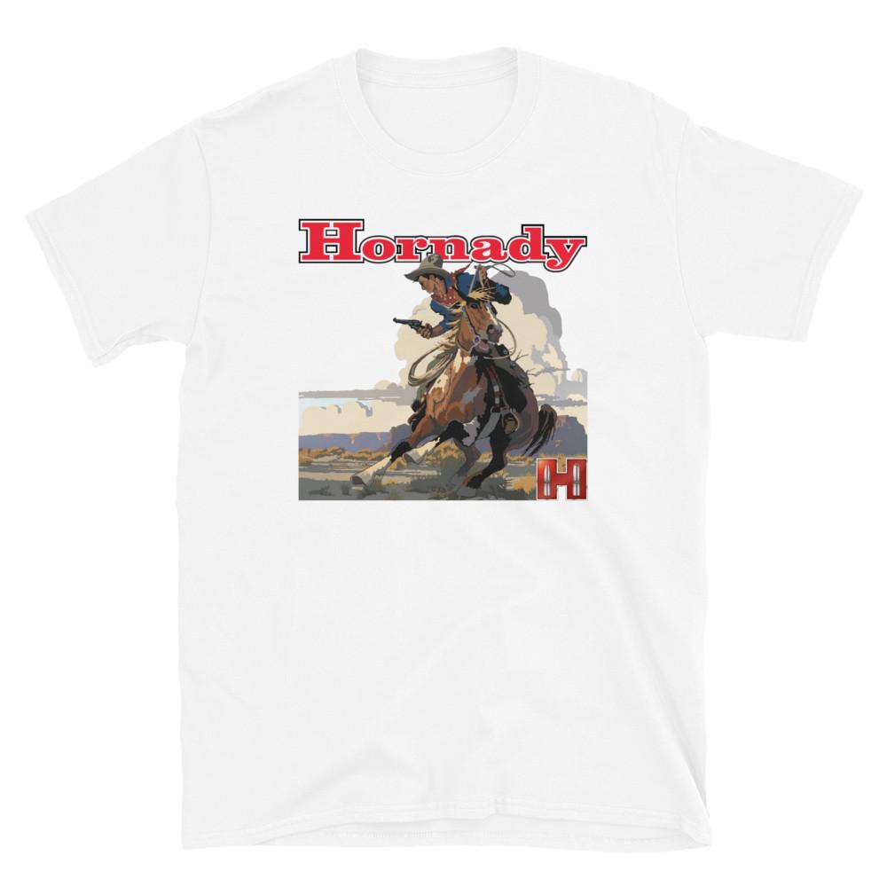 

HORNADY AMMUNITION, Cowboy Shirt, 2nd Amendment, Patriotic, Printed T-Shirt Tops Tee XL