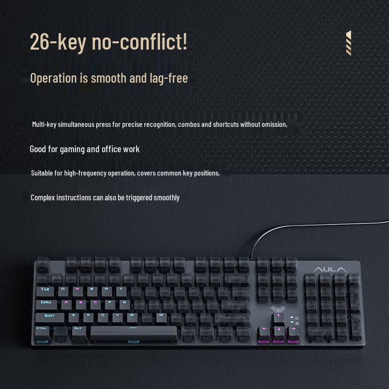 AULA S2022 104-Key Wired Mechanical Gaming Keyboard