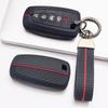Silicone Key Fob Cover with Matching Keychain Compatible with Ford F150 F250 F350 Explorer Edge Escape Fusion Mustang Expedition, Fits Ford Escape