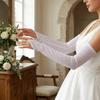 Transparent Mesh Gloves Thin Bridal Gown Accessories Romantic Long Gloves  Travel
