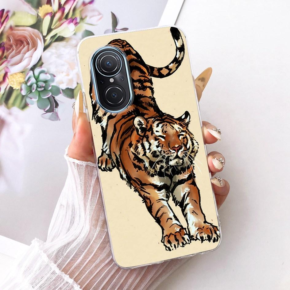 For Huawei Nova 9 SE Case JLN-LX1 JLN-LX3 Cover Cool Tiger Lion Cartoon Soft TPU Phone Shell For Huawei Nova 10 SE BNE-LX1 Funda