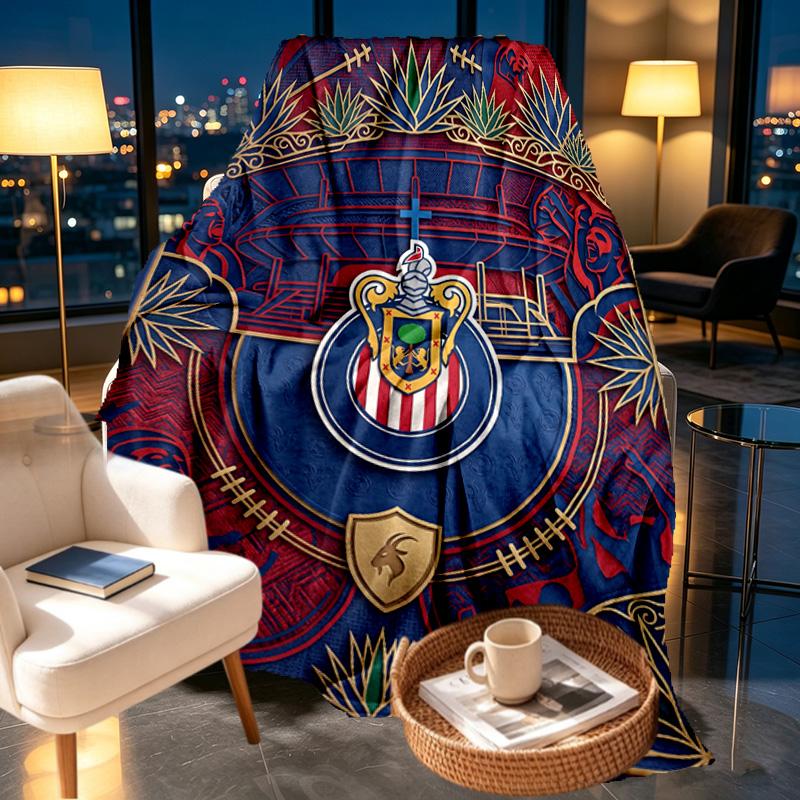 Club Deportivo Guadalajara Print Blanket - Soft & Comfortable, for Bedroom, Travel, Sofa, Home Decoration - Birthday Christmas Gift for Friend