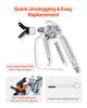 VEVOR Pistola a spruzzo per vernice airless, Pistola spruzzatrice per vernice airless ad alta pressione 3600PSI con 5 ugelli, 211, 315, 417, 517, 623