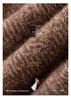 2025 Retro Cashmere Lapel Cardigan: Chunky Knit Short Zipper Sweater for Autumn/Winter