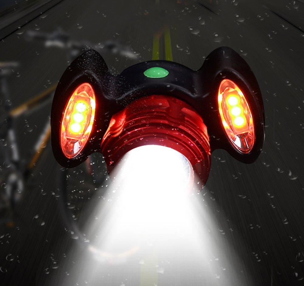 Waterproof Bike USB Super LED 4 Brightness Red Light, Charging, Bright, Headlight, Rotatable, Modes,