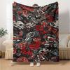 1pc Skull Fear Throw Blanket Soft Flannel, Cozy All Season Polyester Perfect for Home, Office