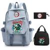 Ghost Extermination Surrounding Animation Schoolbag Trend Primary And Secondary School Students Leisure Backpack College Meal Bag Pencil Bag Set