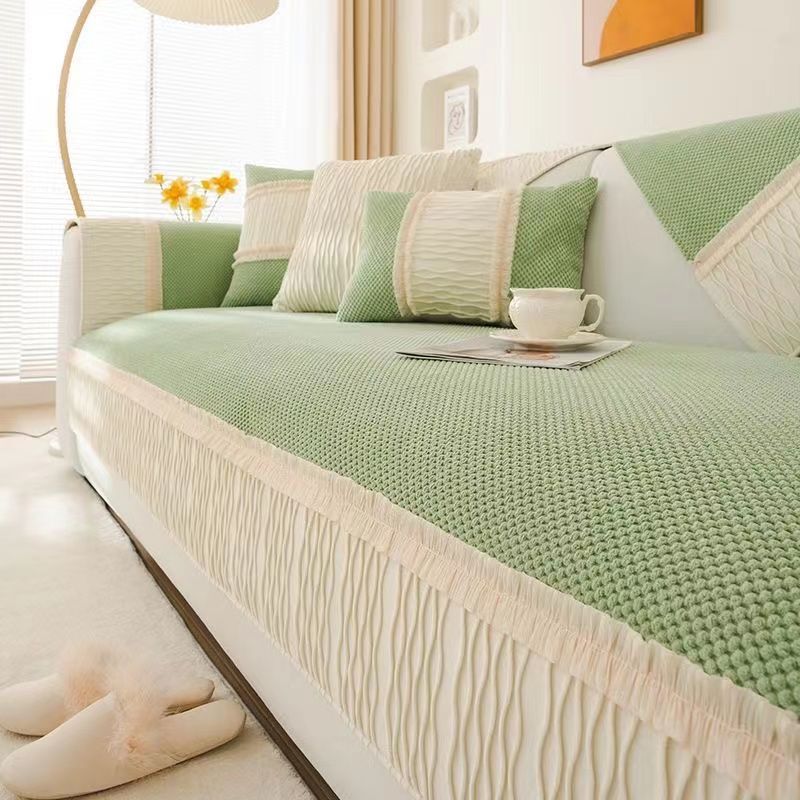 Sofa Cushion Cream Style New Four Seasons General Fabrics Leather Sofa Cover Light Luxury Cover Towel Cushion