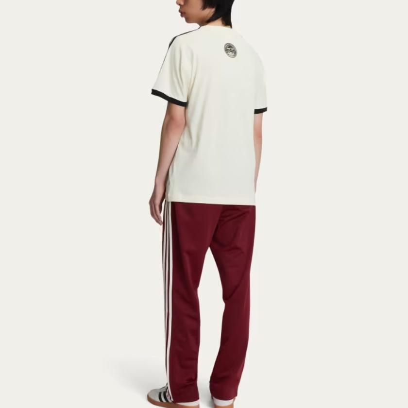 Adidas Originals X Oasis Collaboration 3-Stripes SS25 Slim Fit Comfortable Sports Short Sleeve T-Shirt Unisex Tops KT-3446