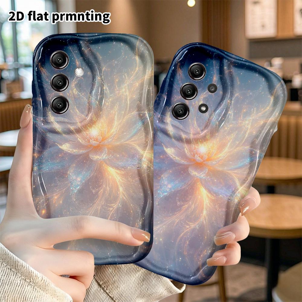 Phone Case: 2D Flat Samsung Galaxy A34 A35 M05 M06 S20 S22 S21 FE Plus 5G Protective Case, Light Lotus, Christmas and Halloween Gift