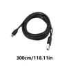 100/200/300cm USB Charging Cable for Game Controller Extension Power Cable Data Sync Cord Charging Wire Black