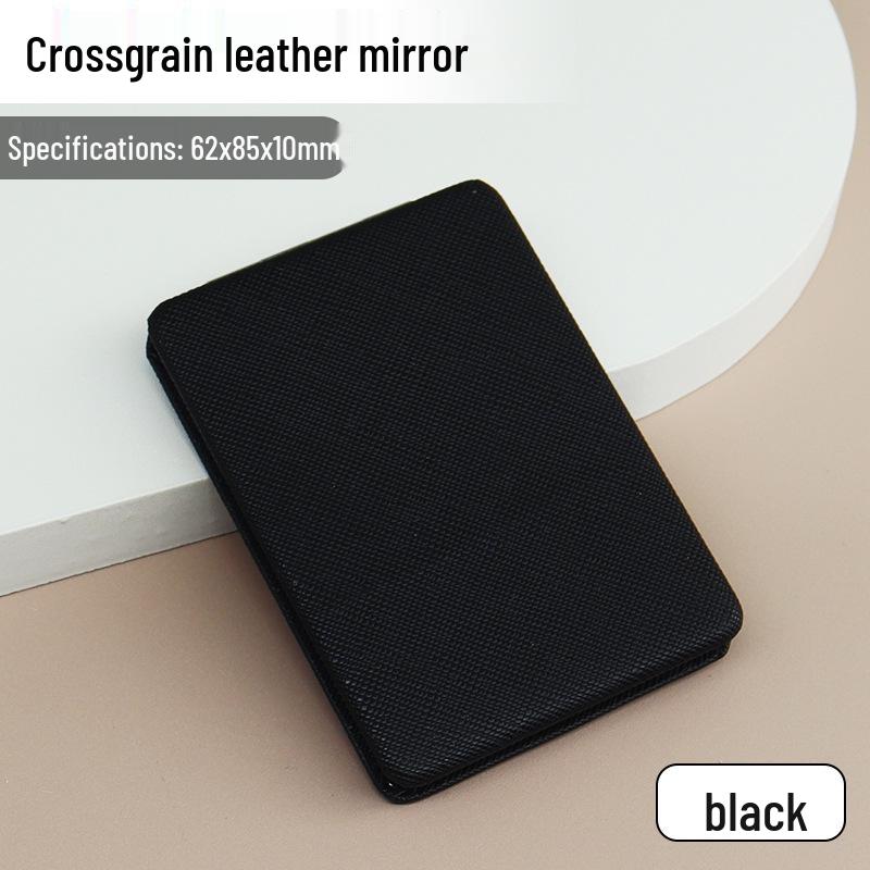 

Белое складное карманное зеркало из ПУ кожи - Креативное портативное металлическое студенческое зеркало для DIY