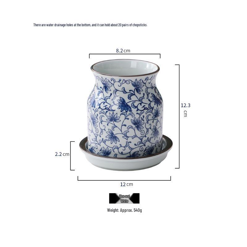 Japanese Ceramic Multifuntional Chopstick Holder and Draining Basket.